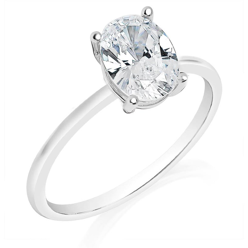 Davis Classics Solitaire Diamond Engagement Ring Setting in 14k White Gold