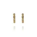 Noam Carver 14k Yellow Gold Rae Collection Diamond Hoop Earrings