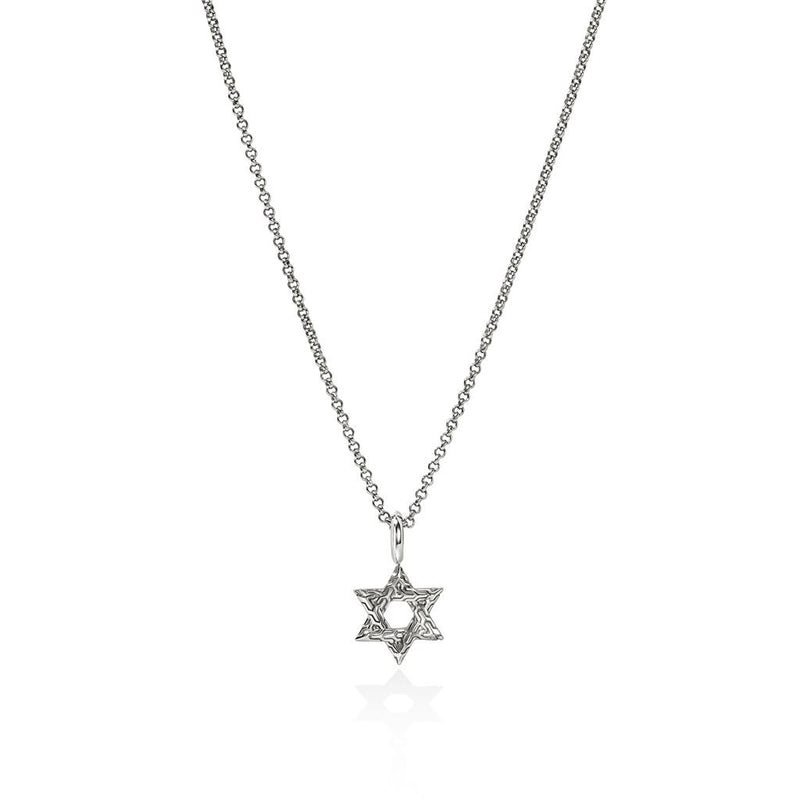 John Hardy Sterling Silver Essential Adjustable Star of David Pendant Necklace
