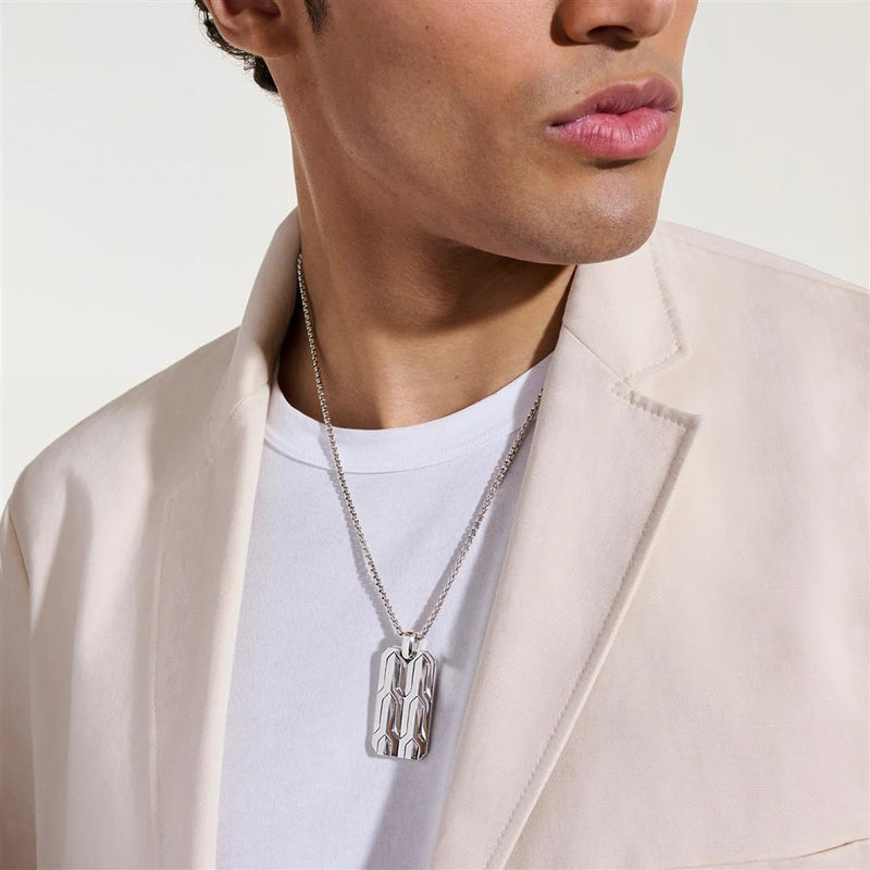 John Hardy Sterling Silver Icon 50 Tag Necklace