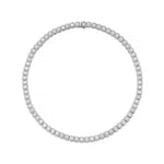 Davis Classics 18k White Gold Halo Emerald-Cut Diamond Straight Line Necklace