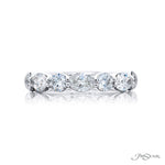 JB Star Women’s Platinum Diamond Band with Round and Oval Accents