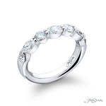 JB Star Women’s Platinum Diamond Band with Round and Oval Accents
