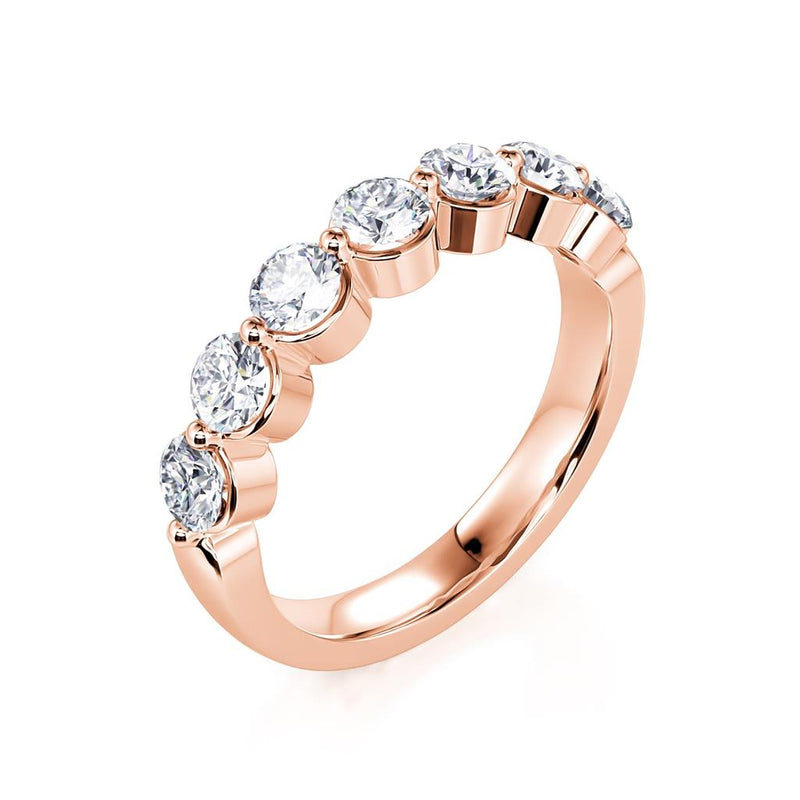 Davis Classics Women's 14k Rose Gold Diamond Band