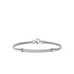 John Hardy 14k Yellow Gold and Sterling Silver Essential Pavé Diamond Bracelet