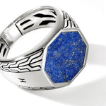 John Hardy Sterling Silver Lapis Lazuli Signet Ring