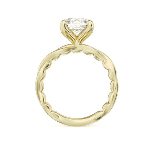 Noam Carver 14k Yellow Gold Luna Collection Solitaire Engagement Ring Setting