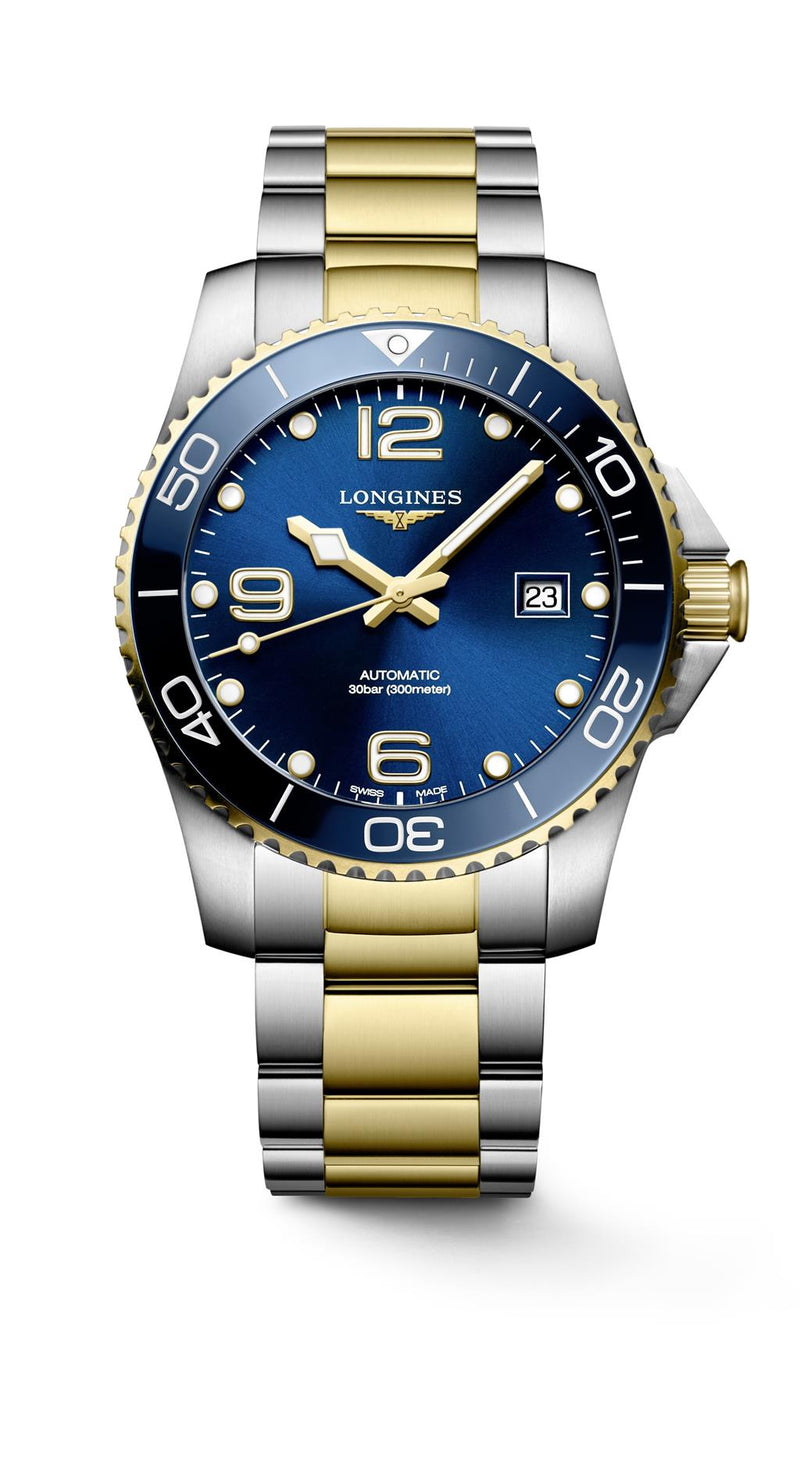 Longines Stainless Steel and Gold Hydroconquest Watch