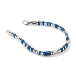 John Hardy Sterling Silver, Lapis Lazuli and Blue Lace Agate Colorblock Bracelet