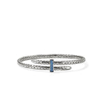 John Hardy Sterling Silver Sapphire Spear Flex Cuff Bracelet