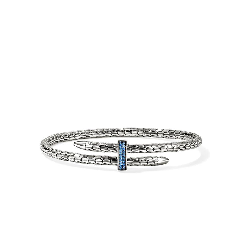 John Hardy Sterling Silver Sapphire Spear Flex Cuff Bracelet
