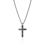 John Hardy Dark Sterling Silver Icon Cross Pendant Necklace