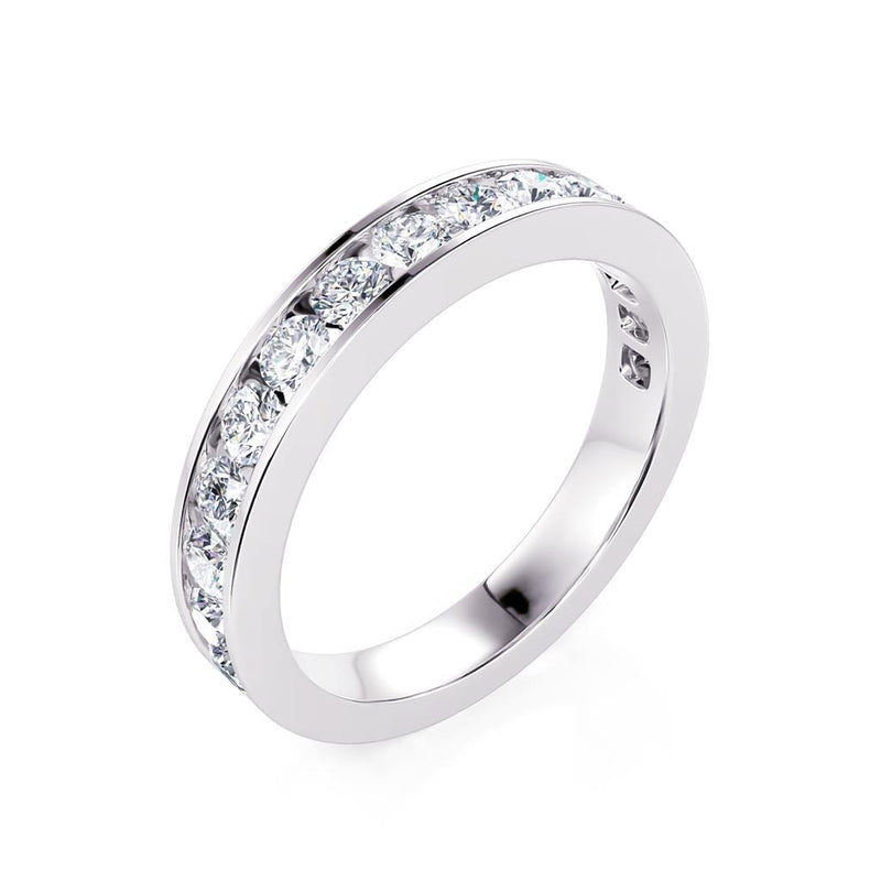 Davis Classics Women's 14k White Gold Diamond Band