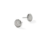 John Hardy Sterling Silver Essential Pavé Diamond Stud Earrings