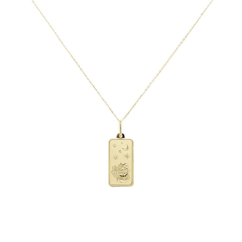 Davis Classics 14k Yellow Gold Sagittarius Zodiac Pendant Necklace