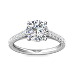 Martin Flyer 14k White Gold FlyerFit Cathedral Engagement Ring Setting with Micropavé Diamonds