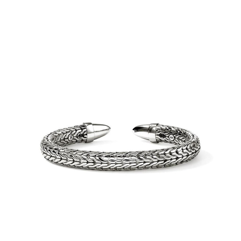 John Hardy Sterling Silver Spear 50 Plex Diamond Cuff Bracelet