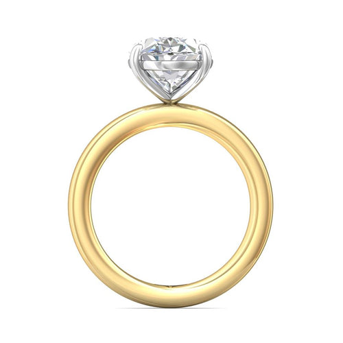 Martin Flyer Solitaire Diamond Engagement Ring Setting in Platinum/14k yellow gold