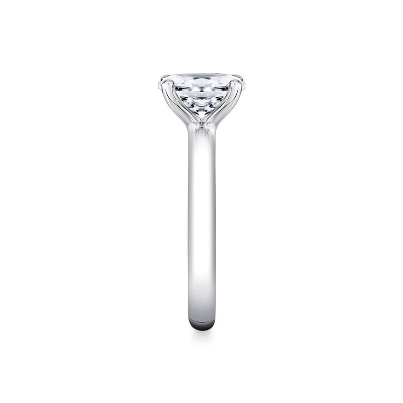 Sylvie 14k White Gold High Polish Solitaire Engagement Ring Setting