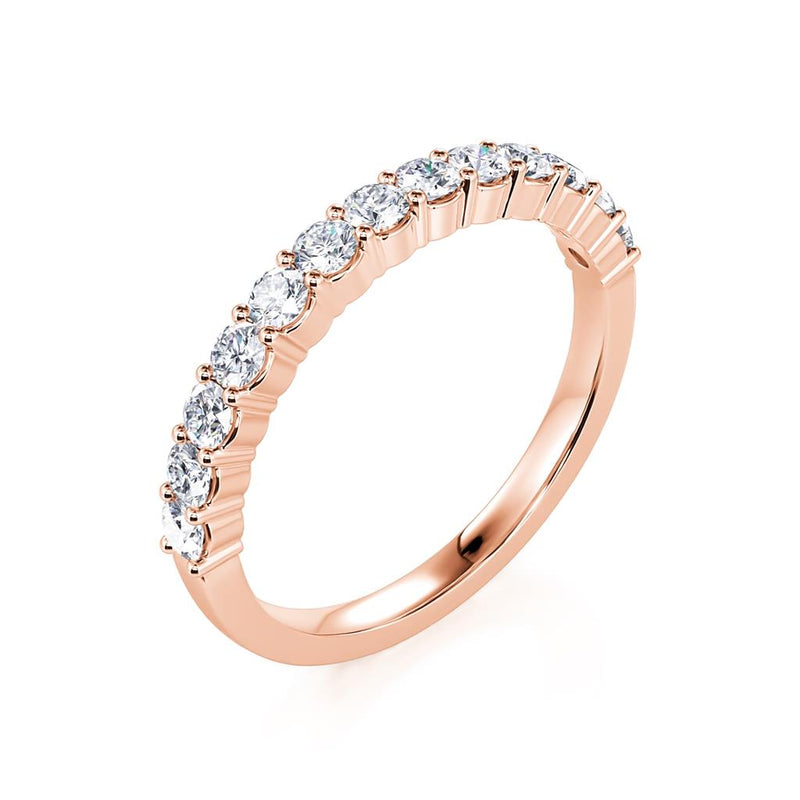 Davis Classics Women's 14k Rose Gold Diamond Band