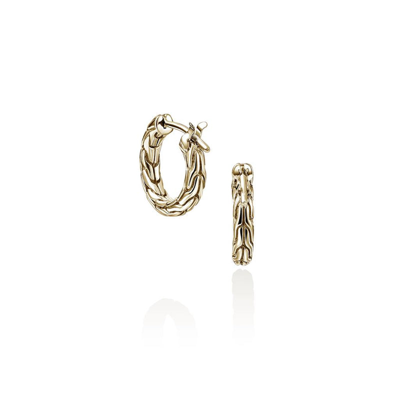 John Hardy 14k Yellow Gold Essential Hoop Earrings