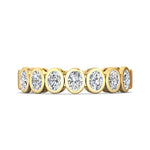Martin Flyer Women's 14k Yellow Gold Oval Cut Diamond Anniversary Band