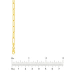 Davis Classics 14k Yellow Gold Long Link Paperclip Chain Necklace