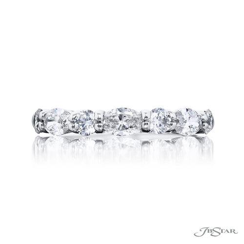 JB Star Women’s Platinum Diamond Band with Round and Marquise Accents