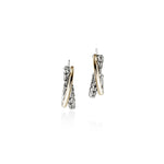 John Hardy 14k Yellow Gold and Sterling Silver Essential Crossover Earrings
