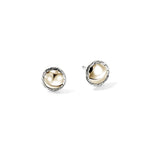 John Hardy 14k Yellow Gold and Sterling Silver Essential Stud Earrings