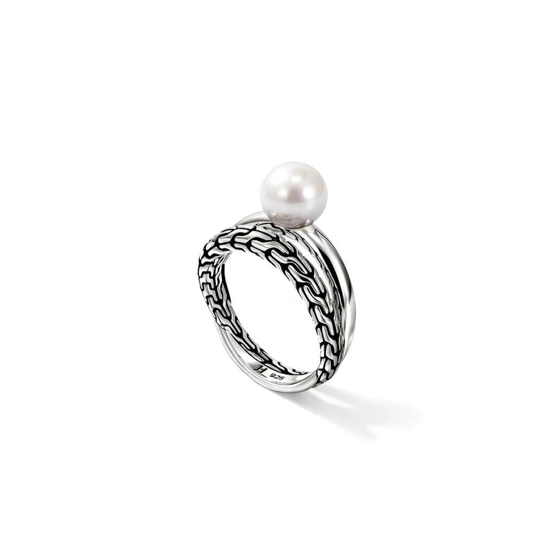 John Hardy Sterling Silver Essential Pearl Ring