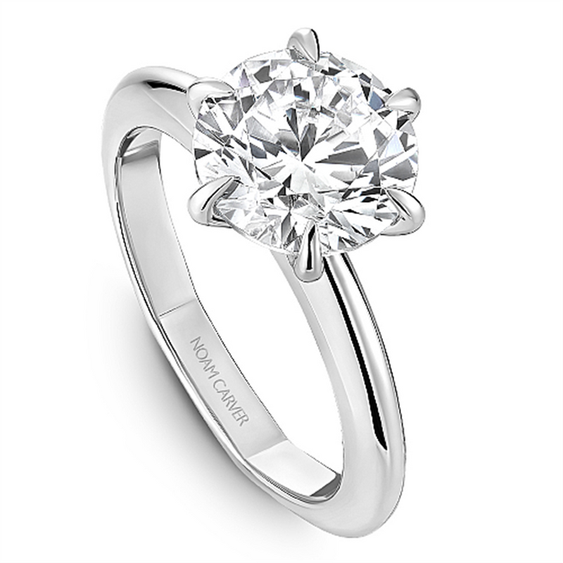 Noam Carver Solitaire Diamond Engagement Ring Setting in Platinum