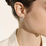 John Hardy Sterling Silver Essential Pavé Diamond Crossover Earring