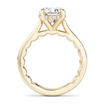 Noam Carver 14k Yellow Gold Luna Collection Cathedral Engagement Ring Setting
