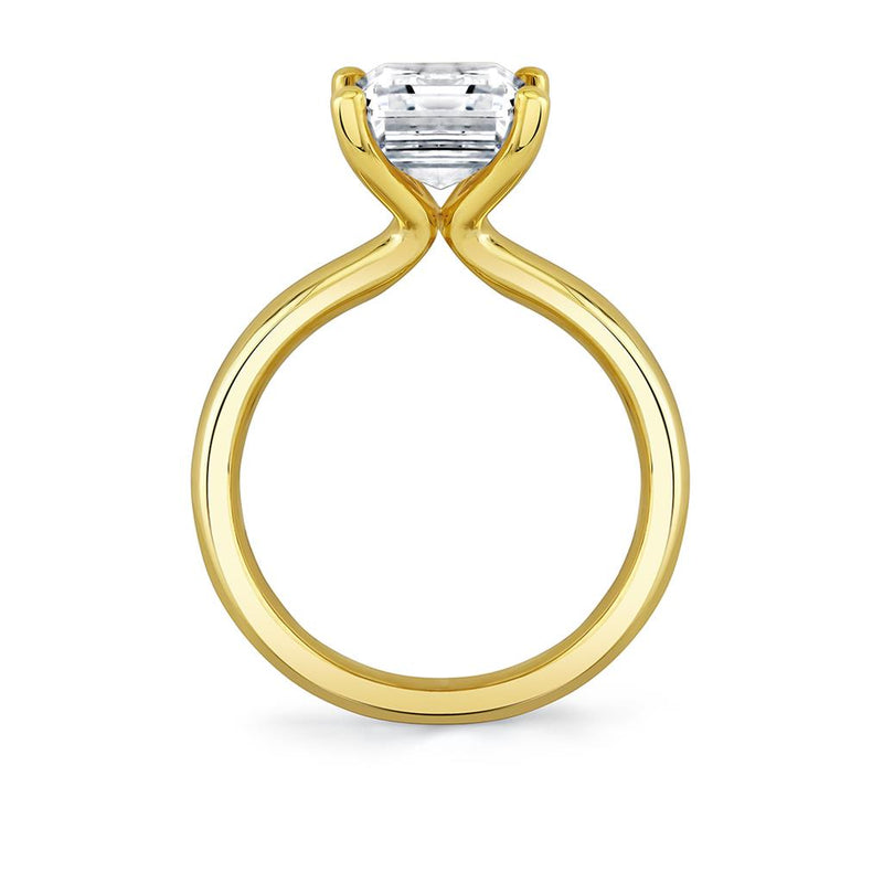Sylvie 14k Yellow Gold High Polish Solitaire Engagement Ring Setting