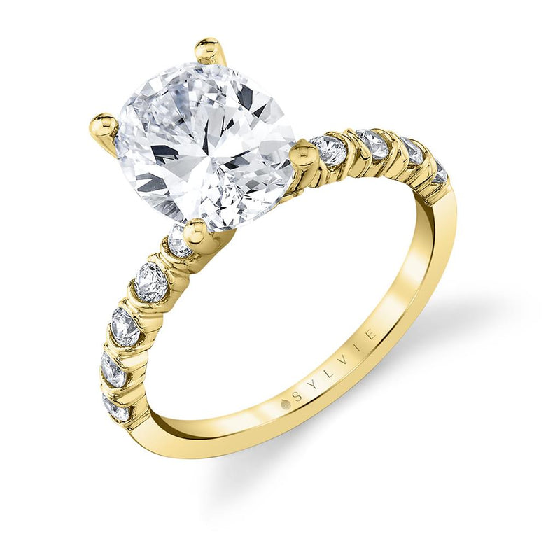 Sylvie 14k Yellow Gold Diamond Engagement Ring Setting