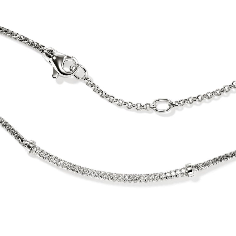 John Hardy Sterling Silver Essential Pavé Diamond Necklace