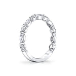 Sylvie Women's 14k White Gold Diamond Band with Round and Marquise Diamonds