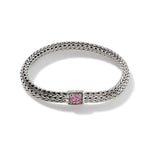 John Hardy Icon Pavé Pink Tourmaline and Black Sapphire Reversible Bracelet