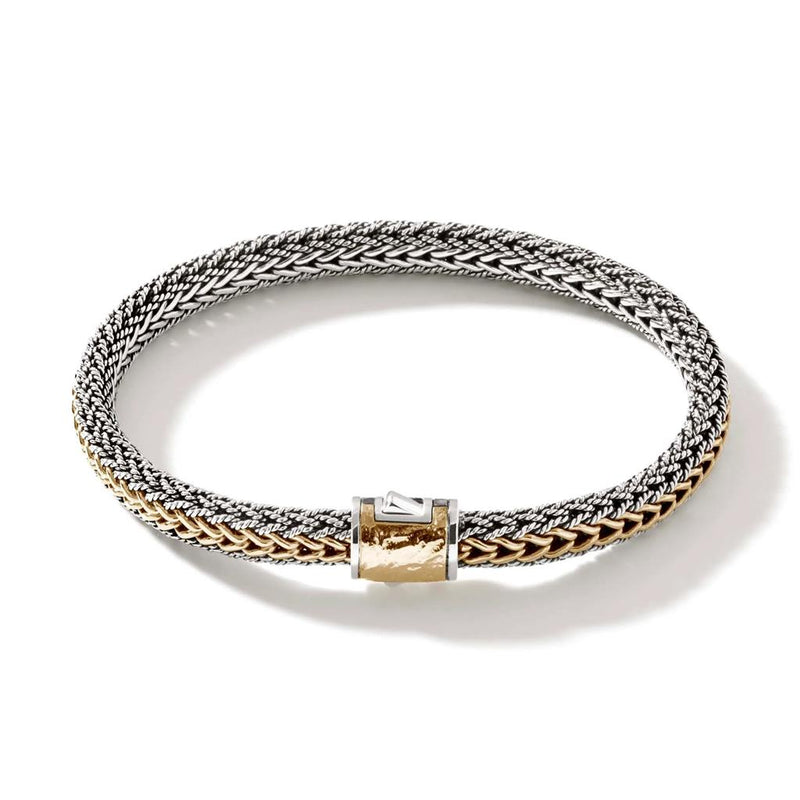 John Hardy 18k Yellow Gold and Sterling Silver Icon Bracelet