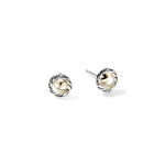 John Hardy 14k Yellow Gold and Sterling Silver Essential Stud Earrings