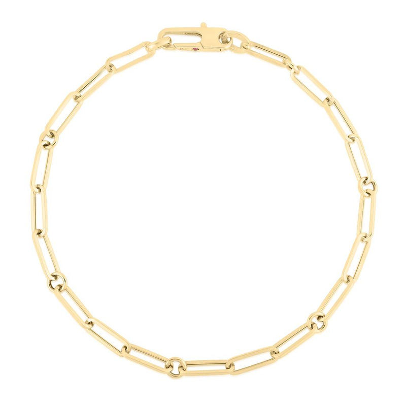 Roberto Coin 18k Yellow Gold Gold Collection Elongated Link Necklace