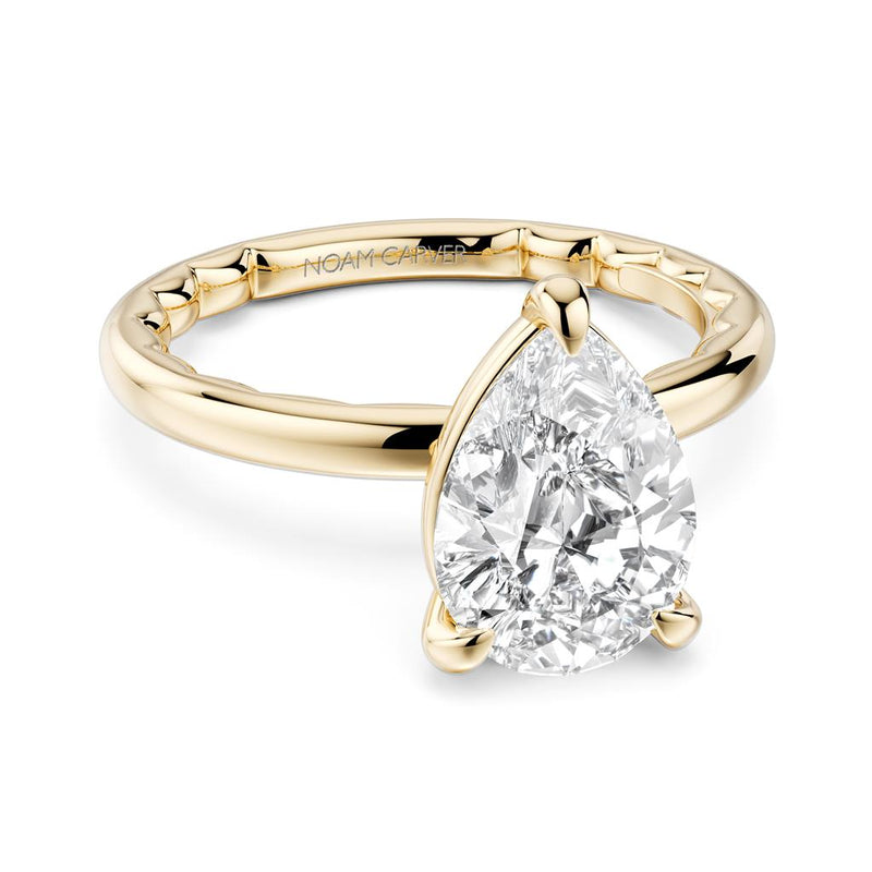 Noam Carver 14k Yellow Gold Luna Collection Solitaire Engagement Ring Setting
