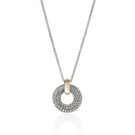 John Hardy Sterling Silver and 14k Yellow Gold Icon Circle Pendant Necklace
