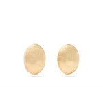 Marco Bicego 18k Yellow Gold Siviglia Hand-Engraved Oval Stud Earrings