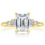 Davis Classics Sidestone Diamond Engagement Ring Setting in 14k Yellow Gold