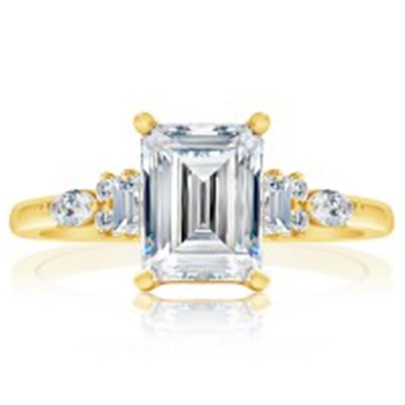 Davis Classics Sidestone Diamond Engagement Ring Setting in 14k Yellow Gold