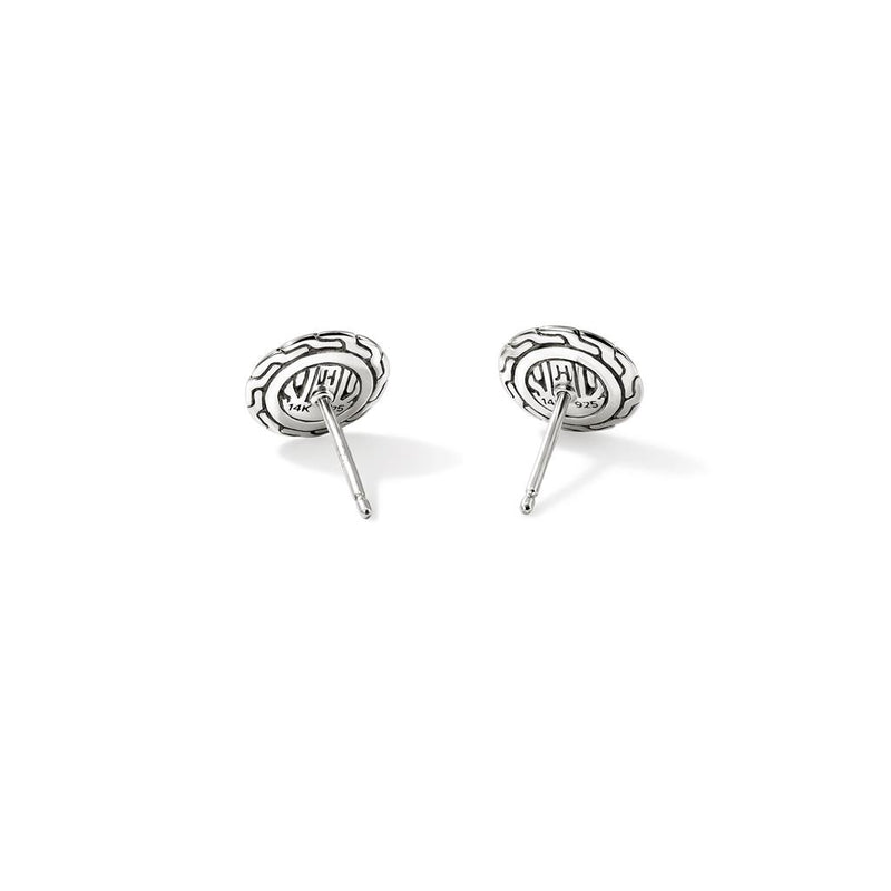 John Hardy 14k Yellow Gold and Sterling Silver Essential Stud Earrings