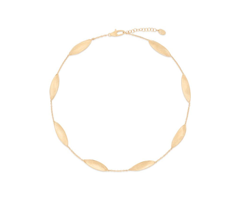 Marco Bicego 18k Yellow Gold Twist Petal Station Necklace