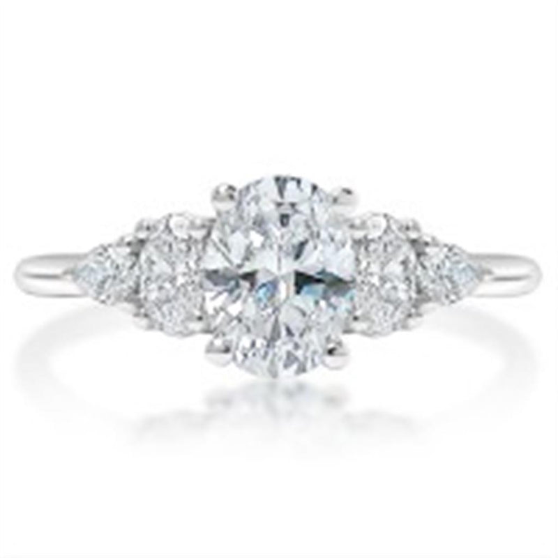 Davis Classics Sidestone Diamond Engagement Ring Setting in 14k White Gold